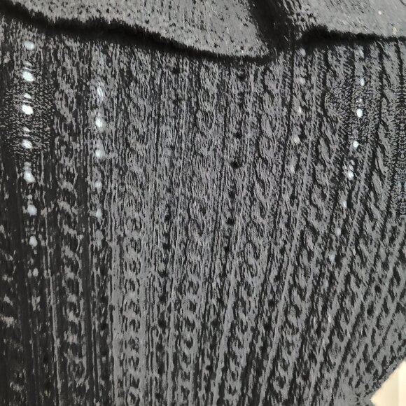 Juicy Couture Black Merino/Cashmere Puff-Sleeve Cardigan – Size S - Picture 8 of 13